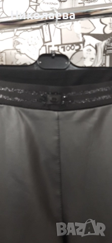 Ефектен Макси Кожен Панталон в черно-размери50,52,54!, снимка 5 - Панталони - 52377600