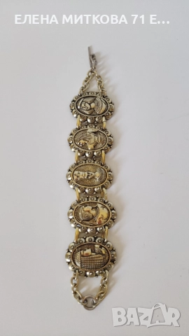 Гривна от златист метал в египетки стил, снимка 2 - Гривни - 51801357