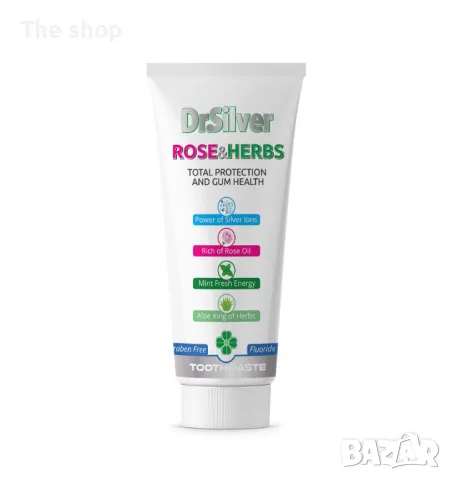 Паста за зъби Dr.Silver ROSE&HERBS, 75 мл (009), снимка 1 - Други - 46909278