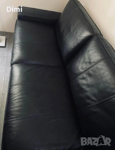 KIVIK-Икеа,Кожен диван*БЕЗПЛАТЕН ТРАНСПОРТ*3-местен диван от естествена кожа, снимка 4 - Дивани и мека мебел - 52451085