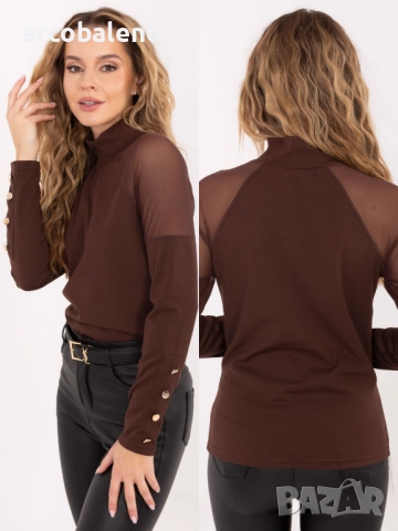 Дамска блуза с копчета на ръкавите, 4цвята , снимка 11 - Блузи с дълъг ръкав и пуловери - 52913805