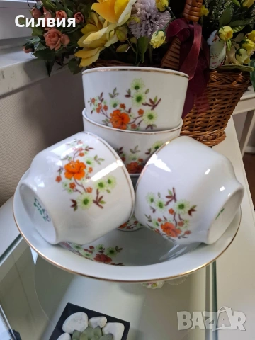 Ретро комплект Български порцелан , снимка 2 - Аксесоари за кухня - 54015167