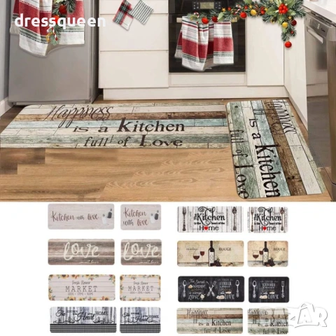 4570 Водоустойчива кухненска пътека с антиплъзгаща основа, снимка 2 - Други стоки за дома - 53813329