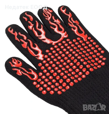 Огнеупорна ръкавица, Червен, 2 бр.