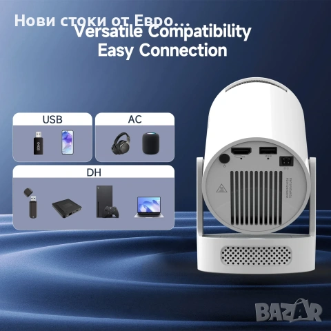 MagCubic преносим мултимедиен проектор Portable Multimedia Projector HY300 Pro+ - 4K,, снимка 5 - Плейъри, домашно кино, прожектори - 54012122