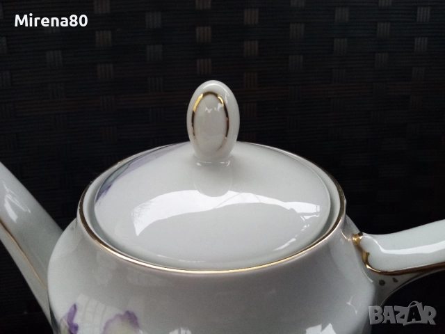 Антикварен баварски сервиз за чай, снимка 4 - Антикварни и старинни предмети - 52627598