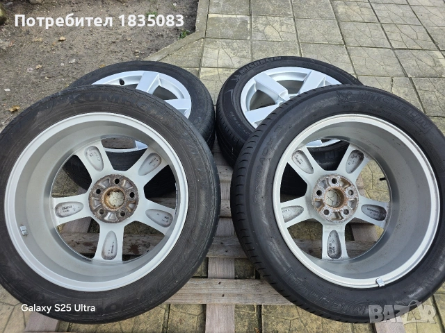 Лети джанти 18ки 5х114.3 Mitsubishi + летни гуми 225/55/18, снимка 10 - Гуми и джанти - 53711304