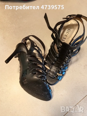 Сандали естествена кожа на висок ток, снимка 4 - Сандали - 54048470