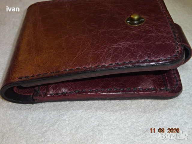 мъжки портфейл от естествена кожа /ръчна изработка/