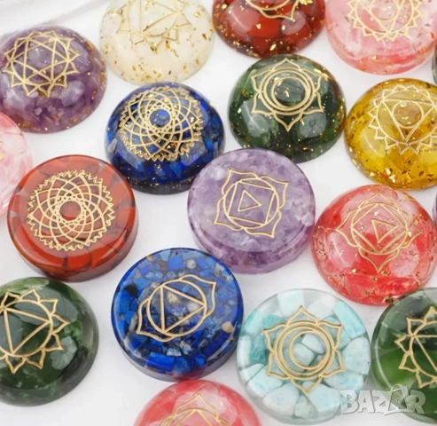 Молдове комплект 2 броя камъни за чакри, снимка 7 - Форми - 53646031