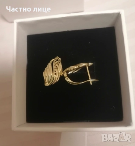 Нови позлатени дамски обеци 