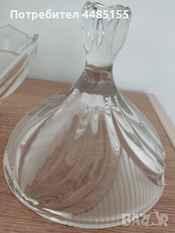 Кристална бонбониера с капак, снимка 6 - Други - 53597908
