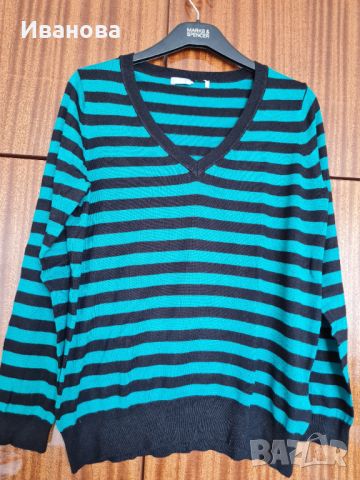 Тънък пуловер в райе, снимка 2 - Блузи с дълъг ръкав и пуловери - 45994620