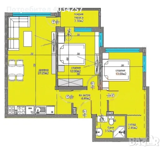 Собственик продава тристаен, снимка 16 - Aпартаменти - 47406855