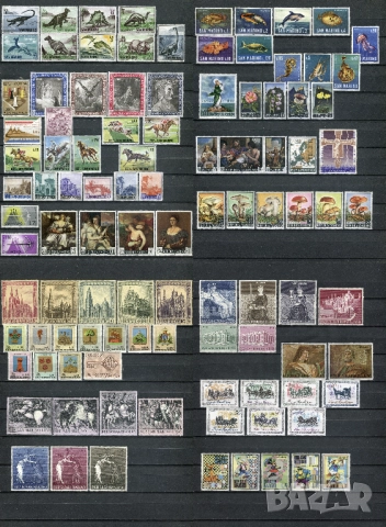 Колекция Сан Марино 1965-70г. чисти (MNH) пощенски марки 100+ бр.