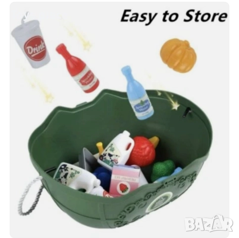 Играчка за супермаркет Kuiji за малки деца 3+ Комплект за готвене Кошница Касов апарат Количка за хр, снимка 4 - Други - 51858671