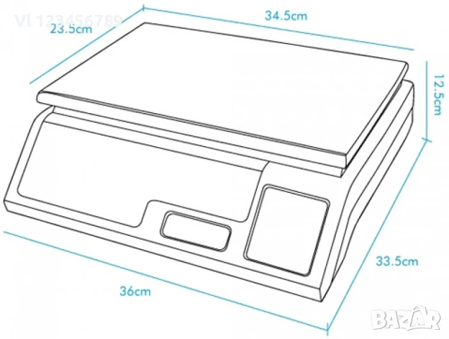 Електронна везна до 40 кг / Електронен кантар с локатор/ тръба, снимка 3 - Везни - 50743029
