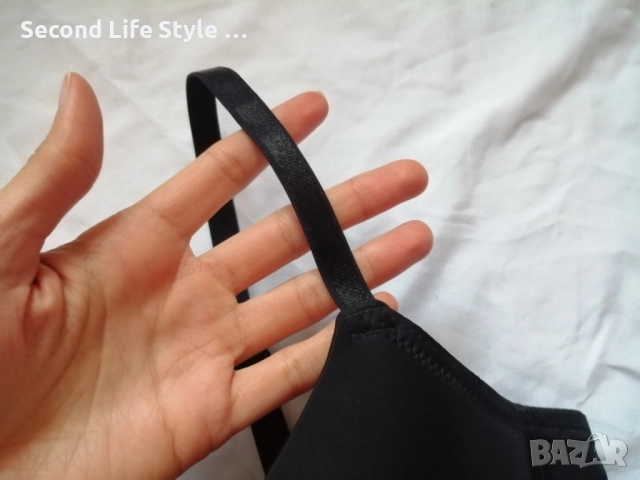 80B изчистен черен сутиен със закопчаване отпред, снимка 2 - Бельо - 52922860