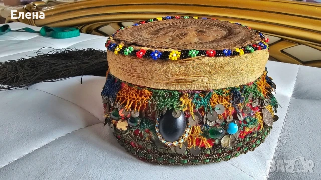 Автентична помашка, родопска носия с пафти, сая, салтамарка, фес, престилка, риза и др, снимка 7 - Антикварни и старинни предмети - 51230392