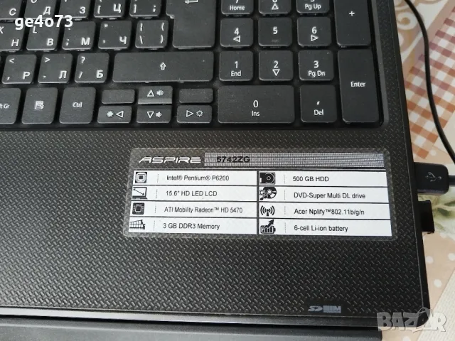 Лаптоп Acer Aspire 5742ZG, снимка 7 - Лаптопи за дома - 50180336
