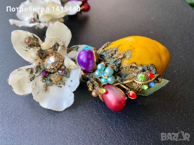 Ръчно изработени обици от серията “Забранения плод” на дизайнерката Анелия Милчева, снимка 5 - Обеци - 51110717