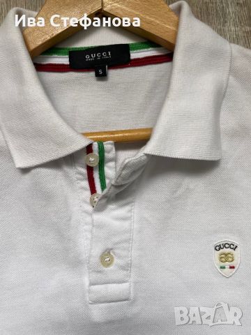 Бяла класическа нова  спортно елегантна блуза с къс ръкав Gucci Гучи памучна памук , снимка 9 - Блузи - 45702530