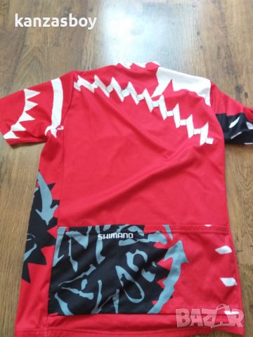 shimano rare cycling jersey made in italy - ретро мъжко джърси 2ХЛ, снимка 6 - Тениски - 46814055