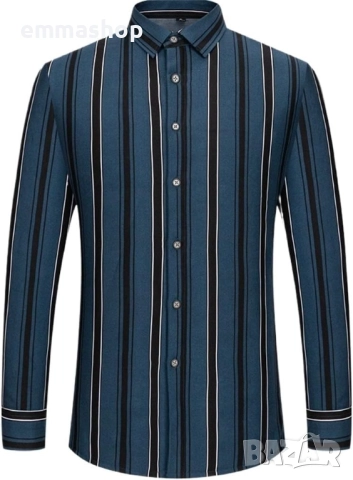 Мъжка риза с дълъг ръкав, размер L-XL Бюст: 105-110cm талия: 91-96cm ​Височина: 185-190cm