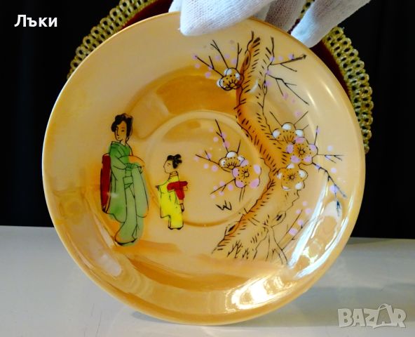 Чаша с чинии японски порцелан 1926 г. , снимка 5 - Антикварни и старинни предмети - 46426678