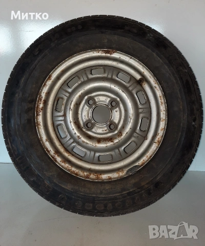 Ретро оригинална джанта 14 ка с гума за Опел Рекорд Е от 80 те години