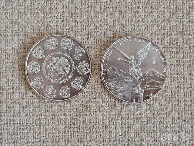 1 oz сребро Либертад Libertad Mexico Мексико, снимка 4 - Нумизматика и бонистика - 54229280