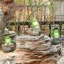 4840 Мини декорация за градина статуетка Жаба върху камък, снимка 3