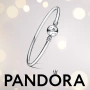 оригинална гривна Pandora сребърна с две добавки, снимка 3