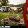 Градинска барбекю скара Kaminer с капак, термометър, 2 решетки, 2 тави, снимка 4