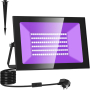 Lightasea LED 100W UV черна светлина, ултравиолетова, 385-400nm, IP66, снимка 1 - Лед осветление - 44989433