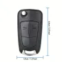 Кутия за Дистанционен Ключ с 2 Бутона съвместим с Vauxhall Opel Astra H Corsa D Vectra C Zafira, снимка 4