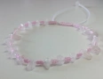 Гривна с розов и бял кварц,ръчно изработена , снимка 3