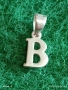 Сребърен медальон с буква "В" нежно стилно бижу 48620, снимка 1
