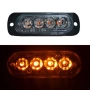 1бр. Блиц габарит ЛЕД LED Пътна помощ оранжевa светлина с 4 диода, 12-24V , снимка 3