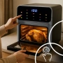 Еър фрайър и фурна 2-в-1 , XXL Капацитет 12L, 1350W, 10 Програми, LED Тъч дисплей, снимка 3