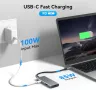 USB C към 2 HDMI адаптер за два монитора, 6 IN 1 докинг станция, снимка 5