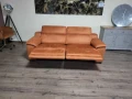 Оранжев диван от плат тройка с електрически релаксиращ механизъм, снимка 6