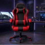 Ергономичен офис и геймърски стол – червен | Регулируем | Комфорт за гръб и врат, снимка 3
