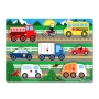 Дървен пъзел с превозни средства Melissa & Doug – интерактивна обучаема играчка за малки деца, снимка 8