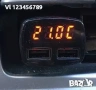 Автомобилен дигитален волтметър/термометър , тестер/ USB зарядно, снимка 1