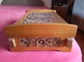 Продавам старинна декоративна дърворезби вана кутия за бижута , снимка 5