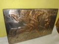 Красива Стара Медна Декоративна Картина , Медно Пано , снимка 10