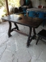 продавам дървена маса с две единични пейки е една двойна ъглова пейка, снимка 1