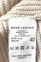 Луксозно дизайнерско пончо René Lezard – вълна и памук, асиметрия, черно/екрю, снимка 9