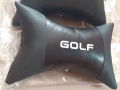 ТОП Цена за 2 бр-22лв кожени възглавнички и 2 бр-22 лв карбон калъфи с надпис Голф Golf , снимка 2